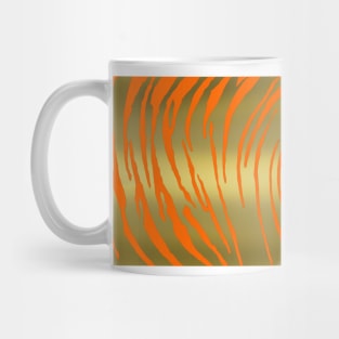 Gold Tiger Stripes Orange Mug